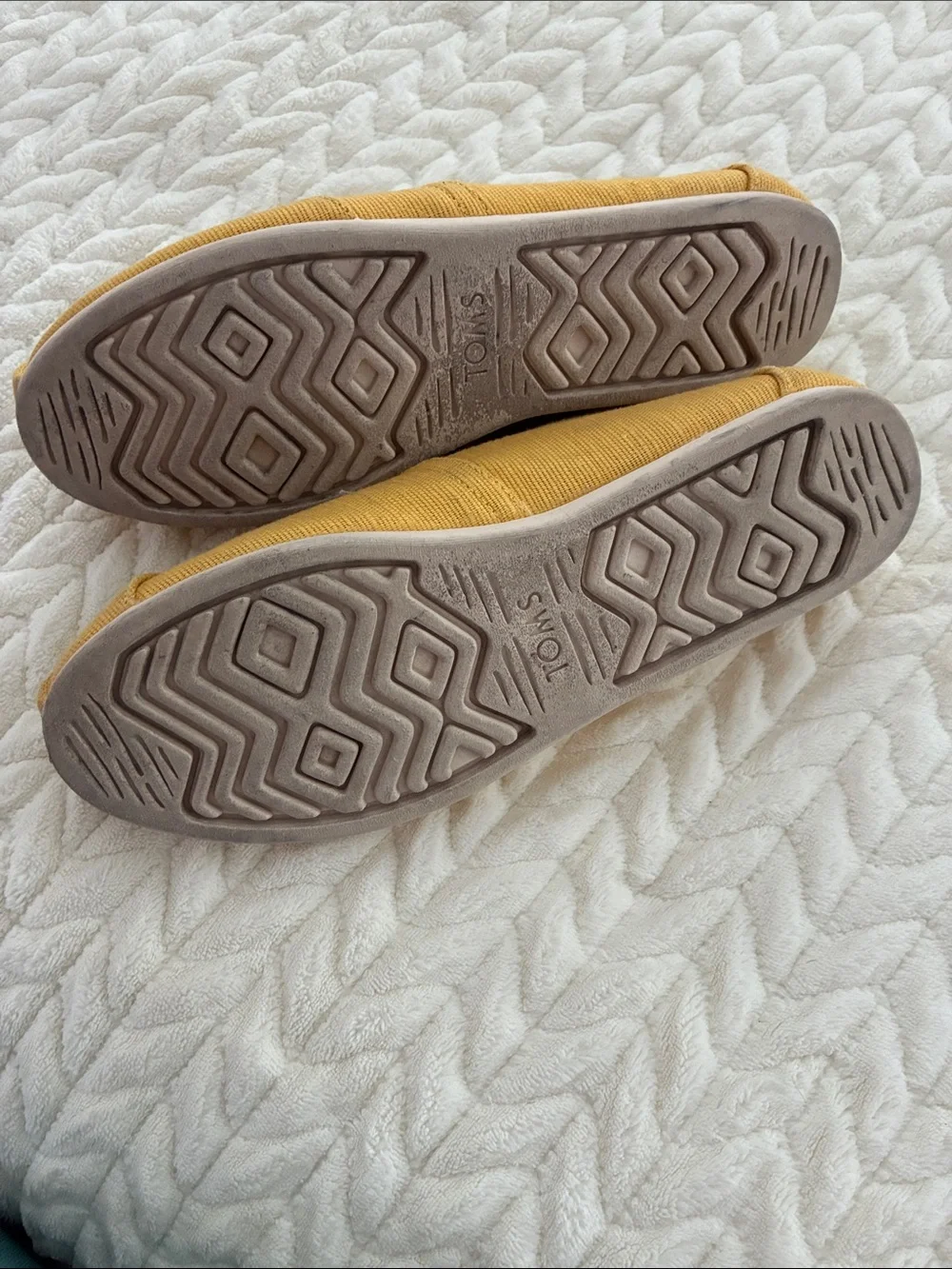 TOMS Mustard Yellow Canvas Slip-Ons